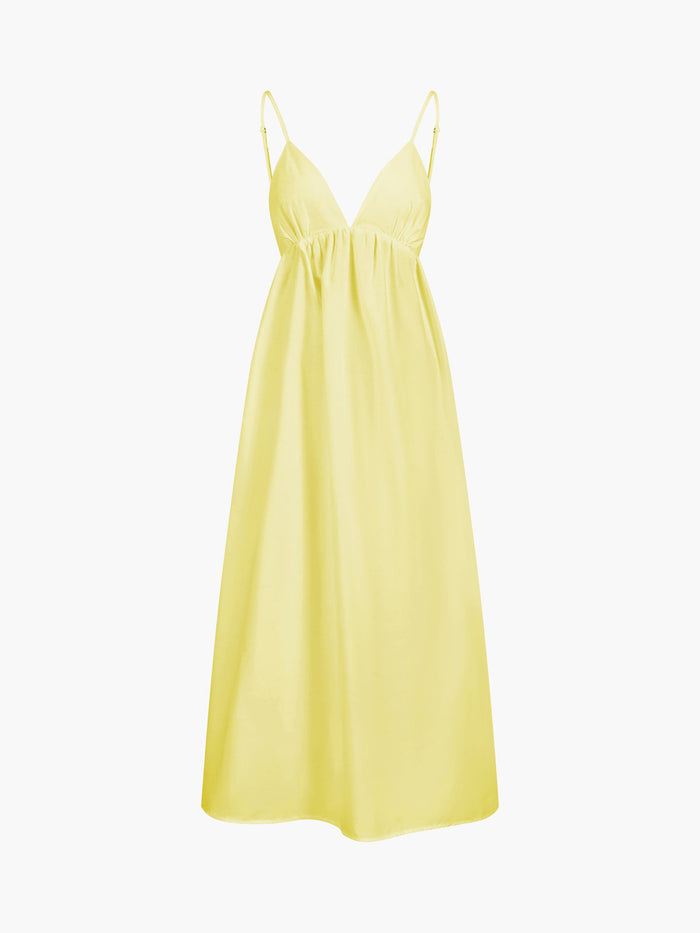 Emma - Flowy Women's Maxi Dress with Open Back and Spaghetti Straps