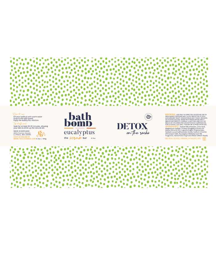 Eucalyptus Bath Bomb- Detox Bath Soak- Himalayan Salt