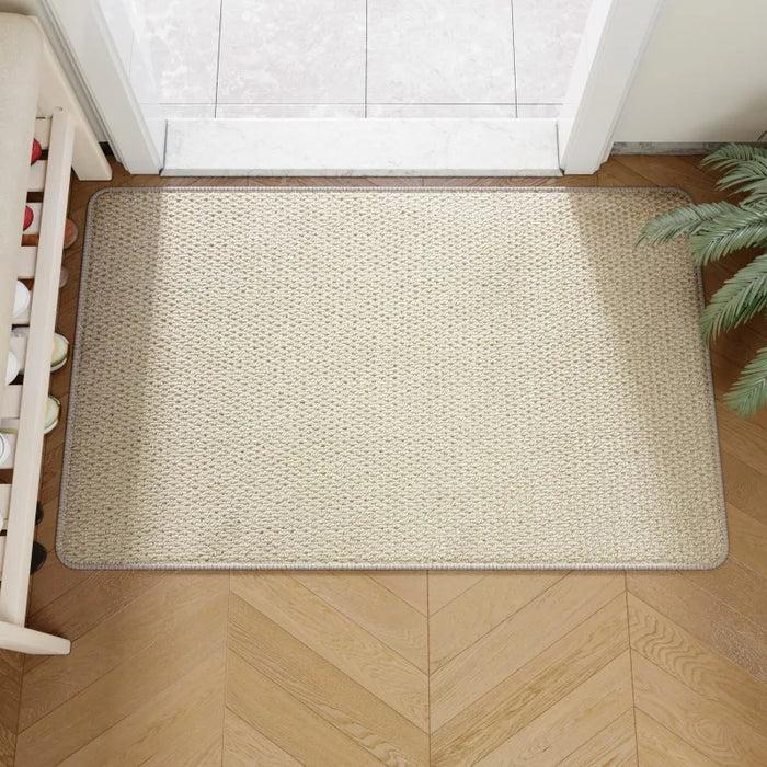 Faux Jute Door Mat | Non-Slip Entry Rug | Durable Indoor & Covered Outdoor Welcome Mat