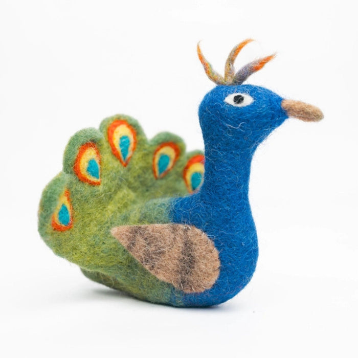 Felt Peacock Finger Puppet