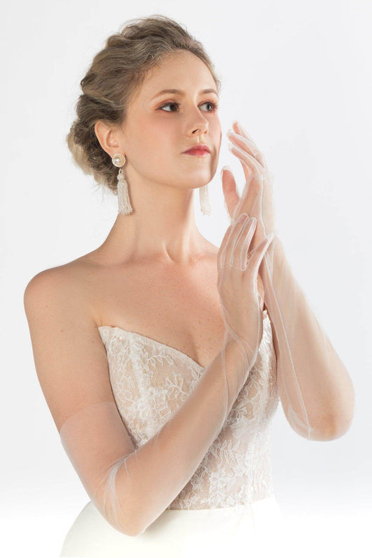 Fingertips Opera Length Wedding Gloves CD0071 - COCOMELODY
