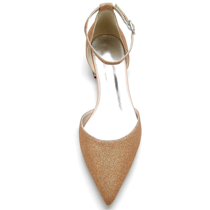 Flat Heel 2.5cm Glitter Shoes CK0408 - COCOMELODY