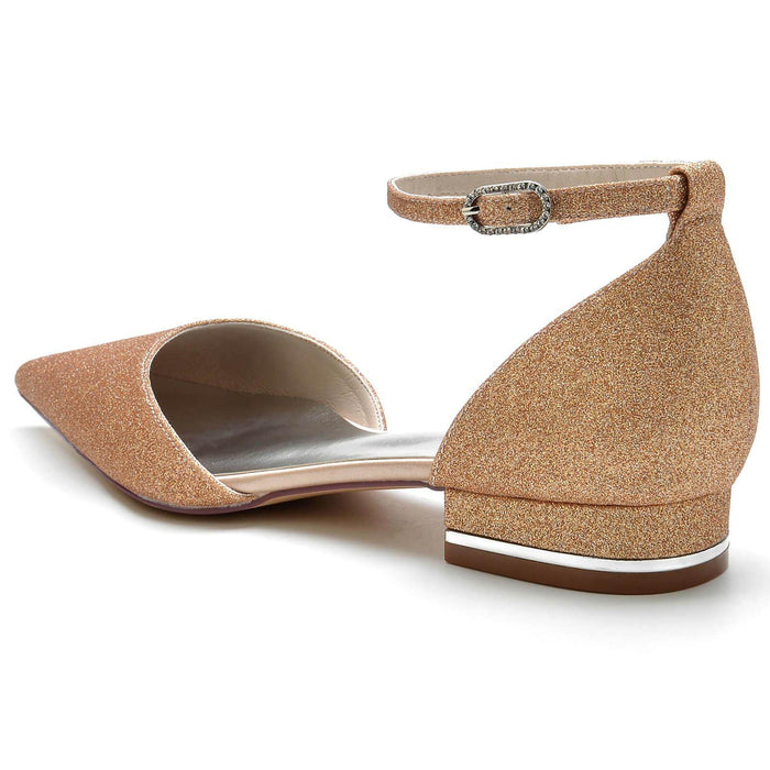 Flat Heel 2.5cm Glitter Shoes CK0408 - COCOMELODY
