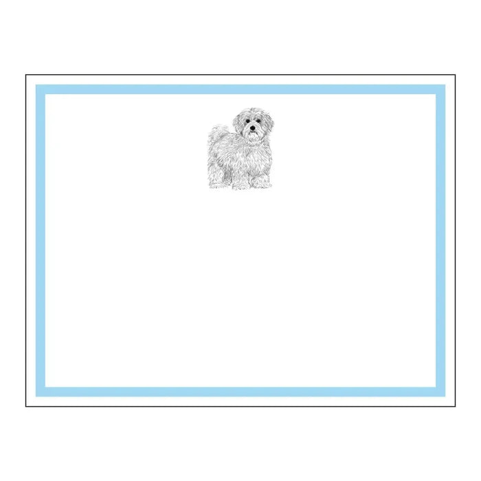 Flat Notecards (white dog)