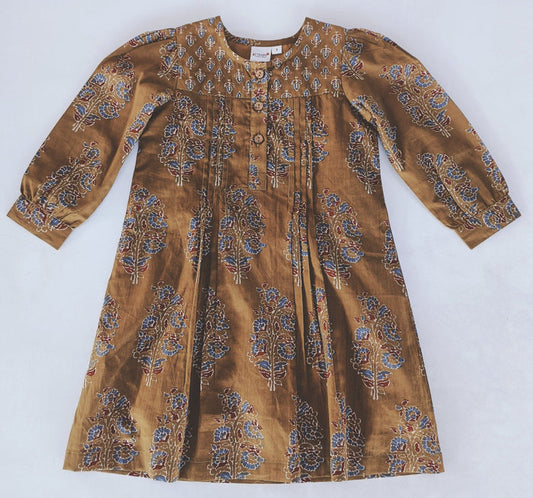 Floral Dress Long Sleeve With Pintuck Detail Dress Yo Baby India