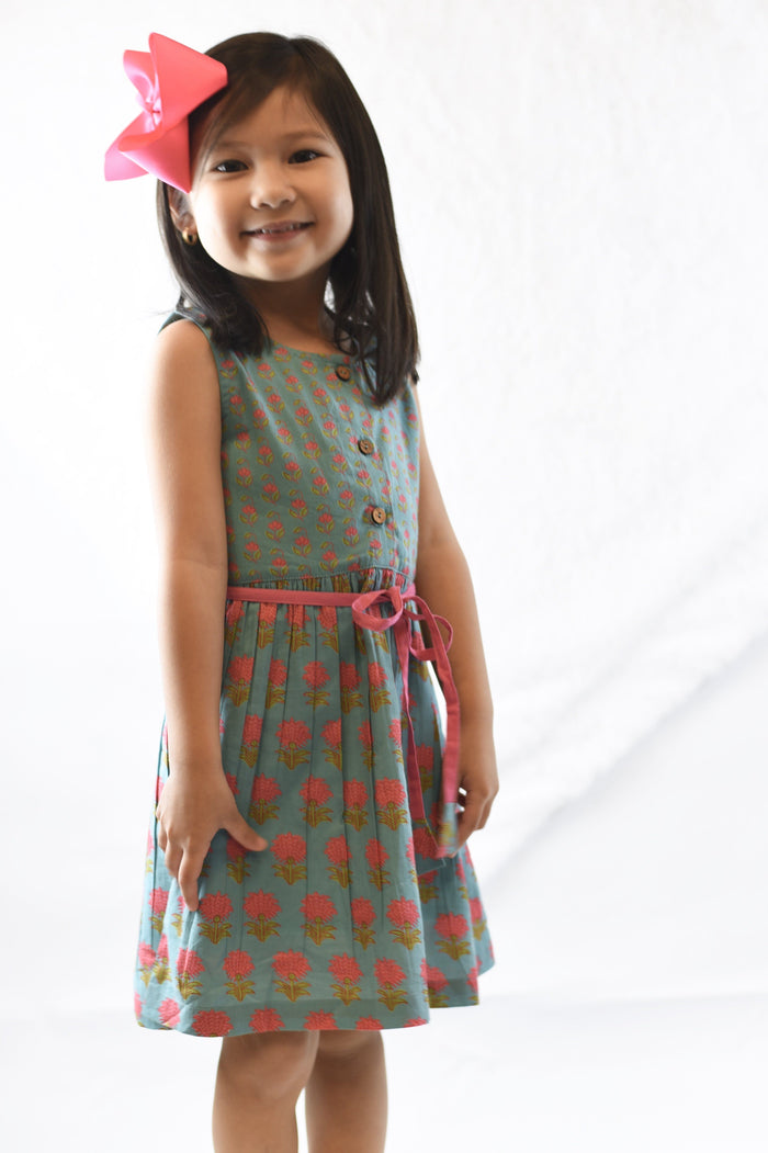 Floral Shift Dress With Drawstring Detail Dress Yo Baby Wholesale