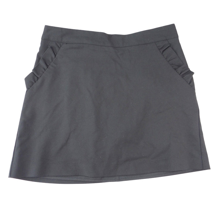 Forever 21 Womens Black Ruffle Pocket Mini Skirt Size 26 Solid A Line0