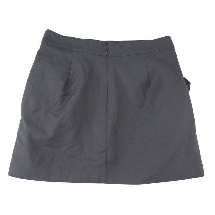 Forever 21 Womens Black Ruffle Pocket Mini Skirt Size 26 Solid A Line2