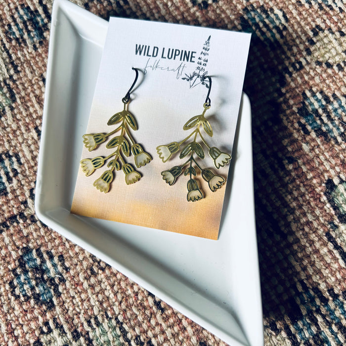 Forget Me Not // Stained Glass Resin Earrings