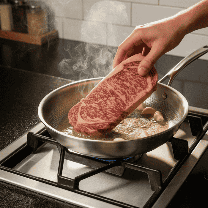 Frying Pan | 304 Stainless Steel | Coating-Free 3-Layer Construction | All Stovetops