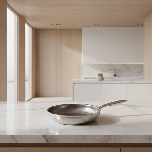 Frying Pan | Hammered Non-Stick Surface | Pure Titanium | Induction Compatible