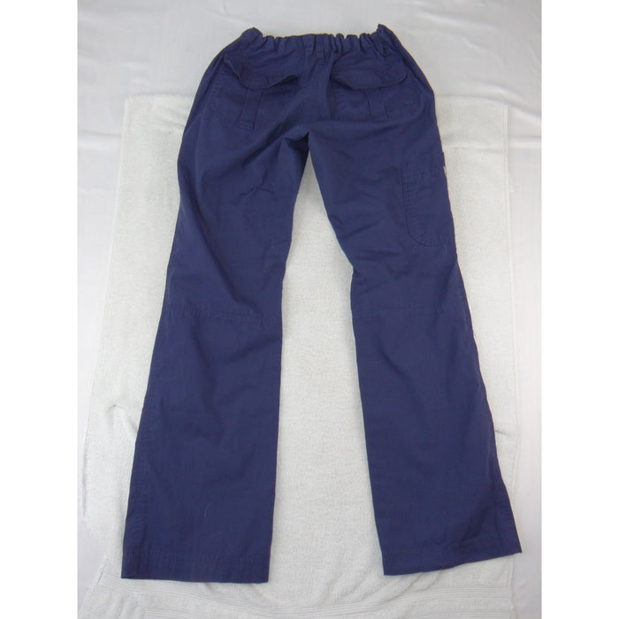 Fundamentals White Swan Brands Navy Blue Cargo Scrub Pants Drawstring Small 35601