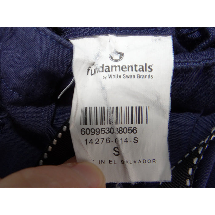 Fundamentals White Swan Brands Navy Blue Cargo Scrub Pants Drawstring Small 35602