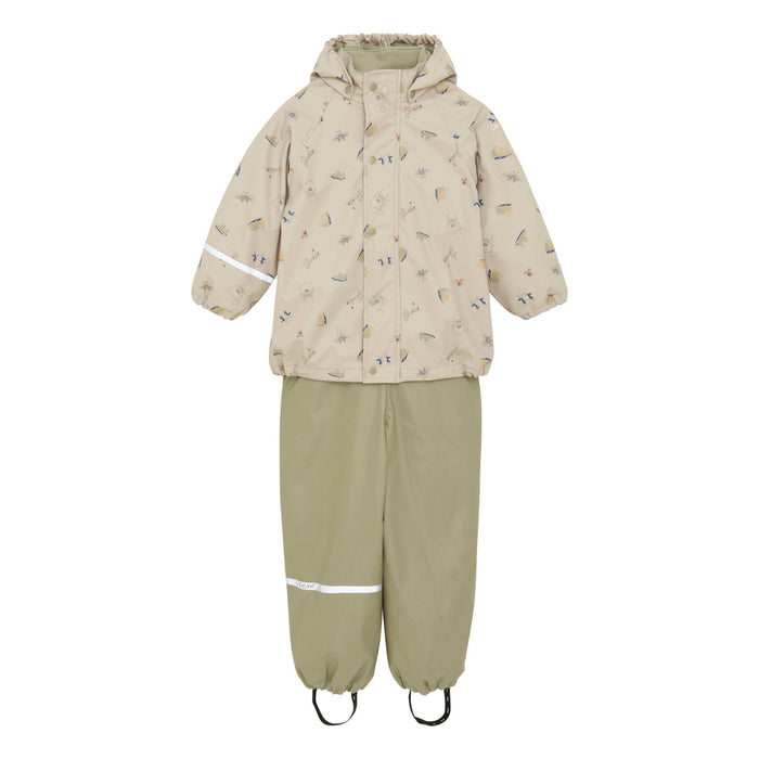 Garden Bugs Rainwear with Suspenders/Fleece (Copy)