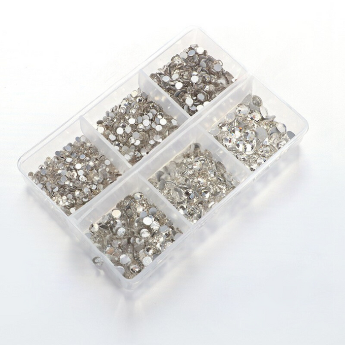 Gemini 6 pk Rhinestone Box | Clear