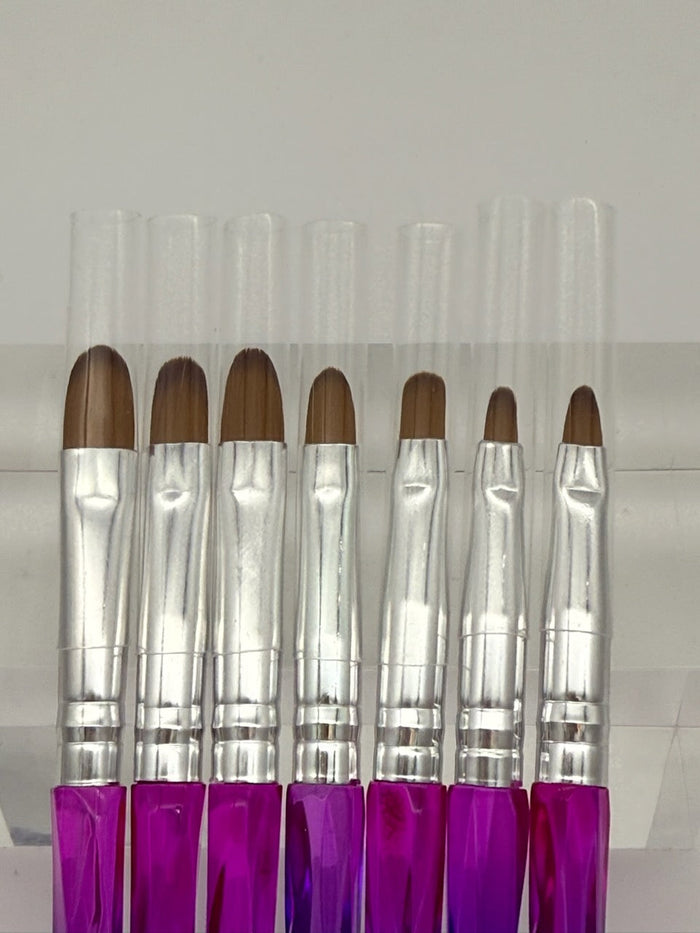 Gemini Brush | Multi-Purpose Rainbow Handle Brush Set 7 pack