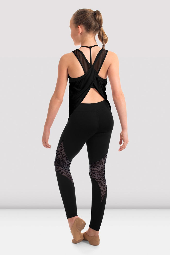 Girls Abrielle Mesh Spliced Wrap Back Tank