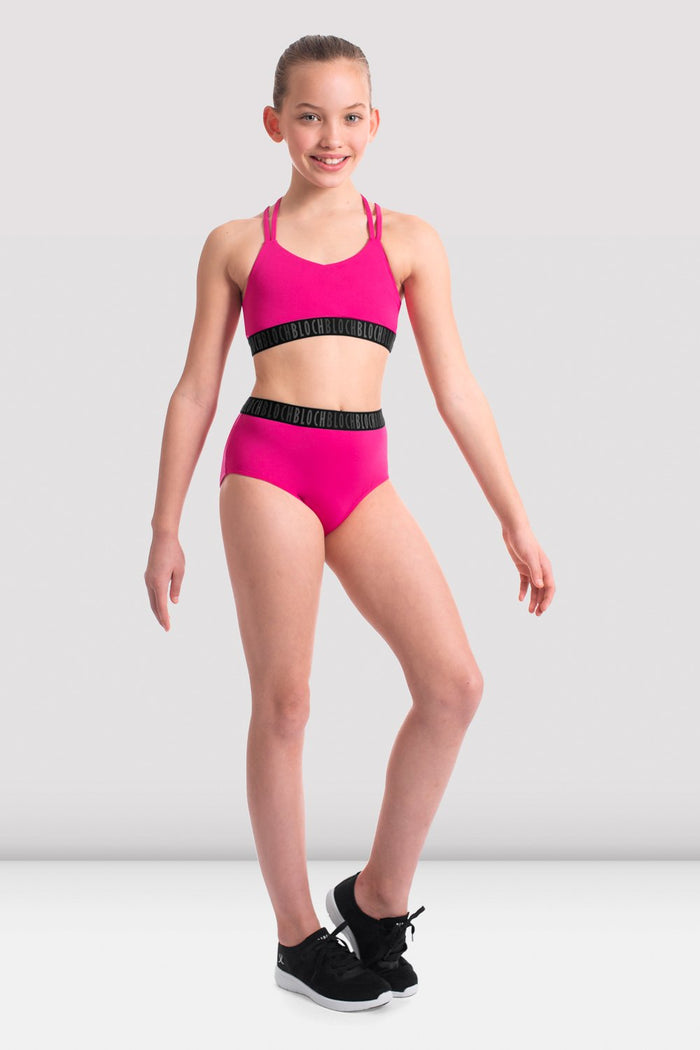 Girls Alexia Bloch Logo Elastic Crop Top