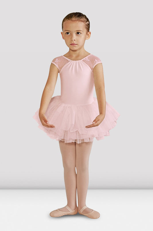 Girls Elenore Bow Mesh Tutu Leotard