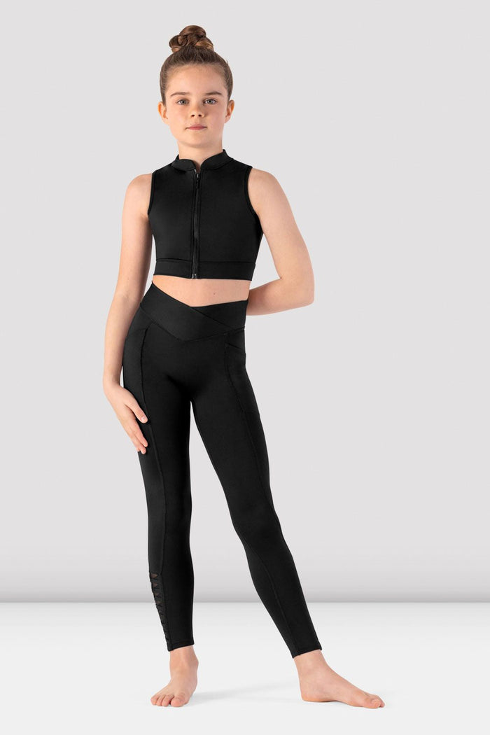Girls Jacky Zip Front Crop Top - BLOCH EU