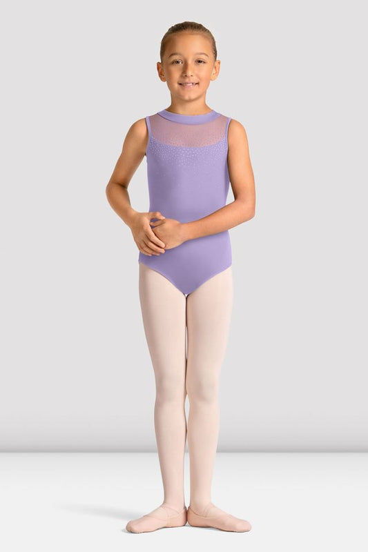 Girls Mirella Celestia Zip Back Printed Leotard