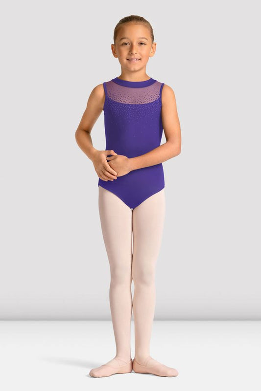 Girls Mirella Celestia Zip Back Printed Leotard