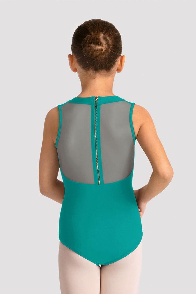 Girls Mirella Celestia Zip Back Printed Leotard