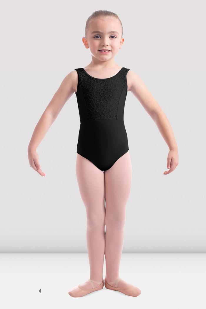 Girls Mirella Daisy Lace Bodice Tank Leotard