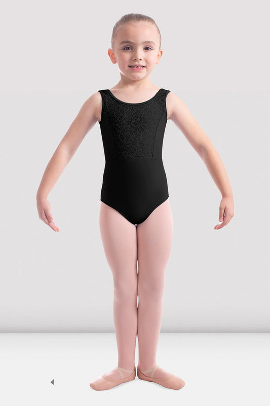 Girls Mirella Daisy Lace Bodice Tank Leotard