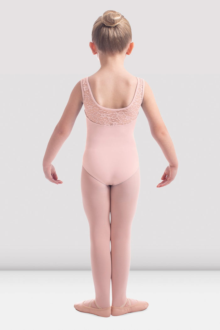 Girls Mirella Daisy Lace Bodice Tank Leotard