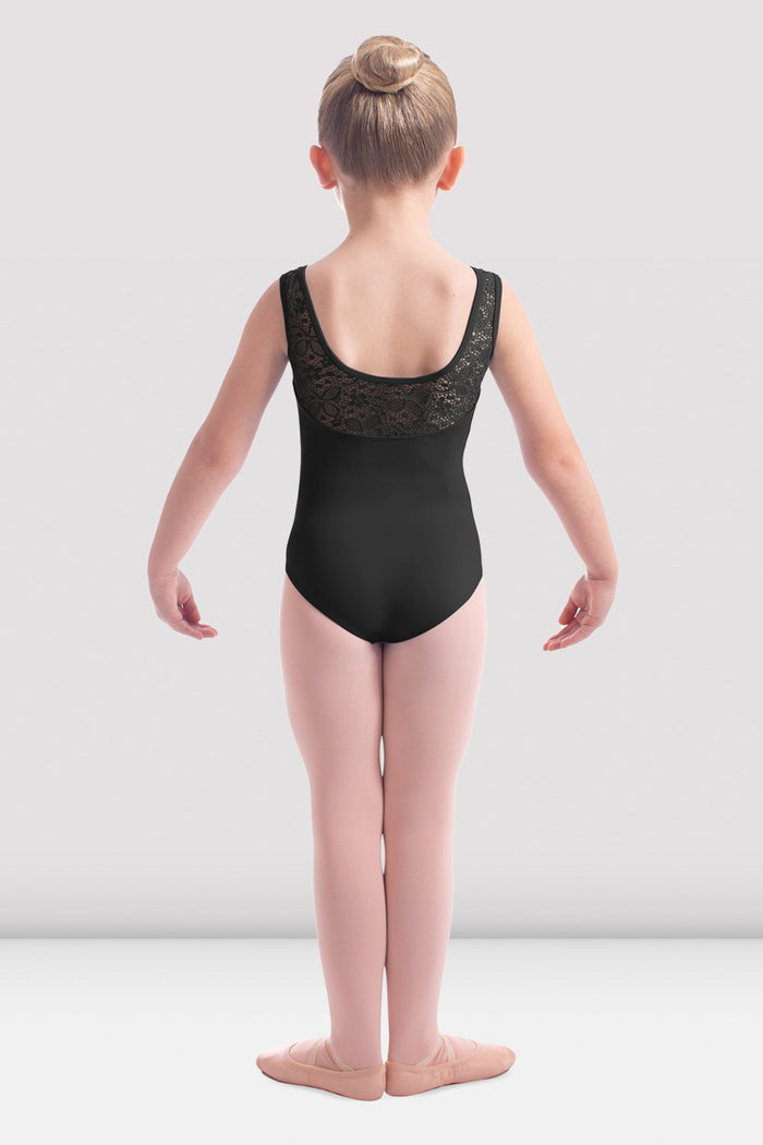 Girls Mirella Daisy Lace Bodice Tank Leotard