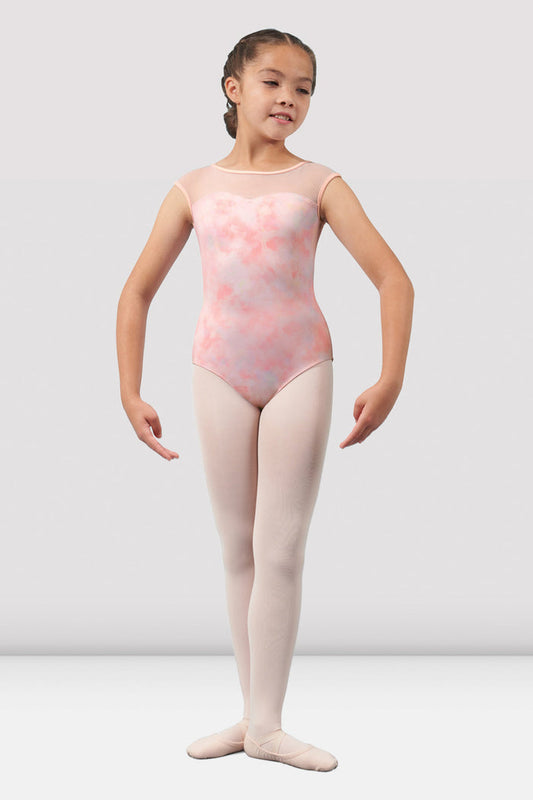 Girls Mirella Watercolour Cap Sleeve Leotard - BLOCH EU