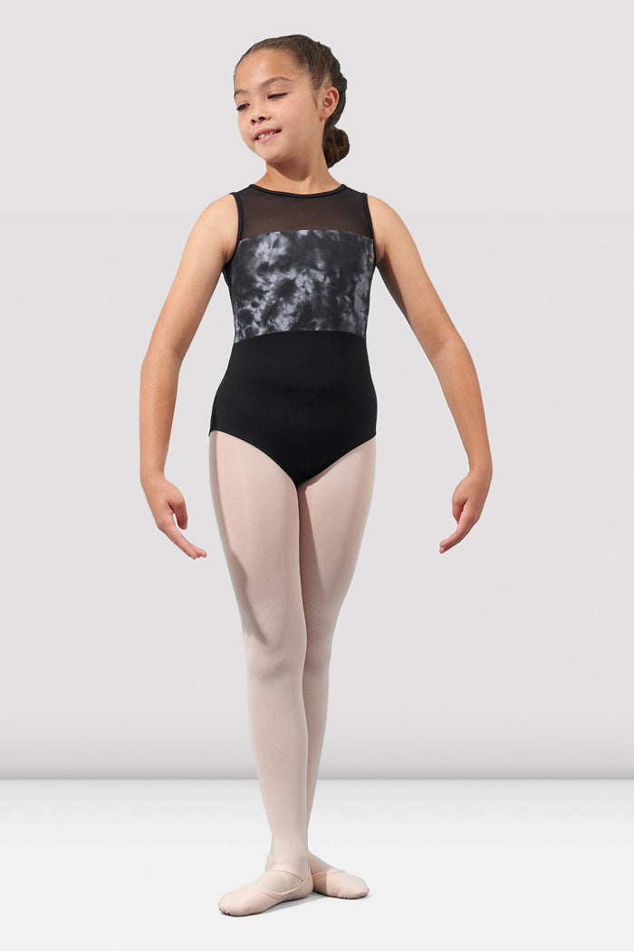 Girls Mirella Watercolour Open Back Leotard - BLOCH EU