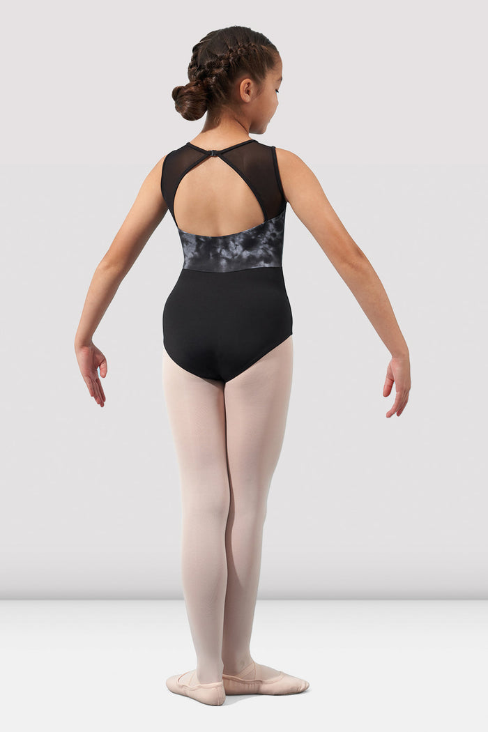 Girls Mirella Watercolour Open Back Leotard - BLOCH EU