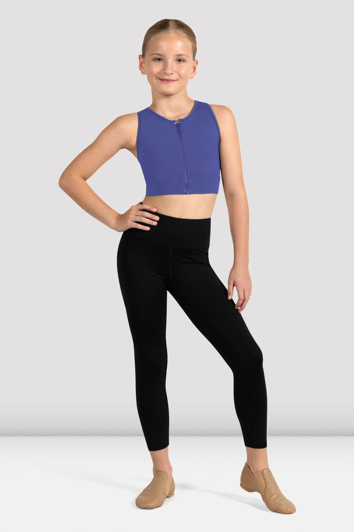Girls Shan Zip Front Crop Top - BLOCH EU