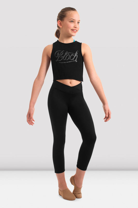 Girls Zia Bloch Logo Twist Back Tank