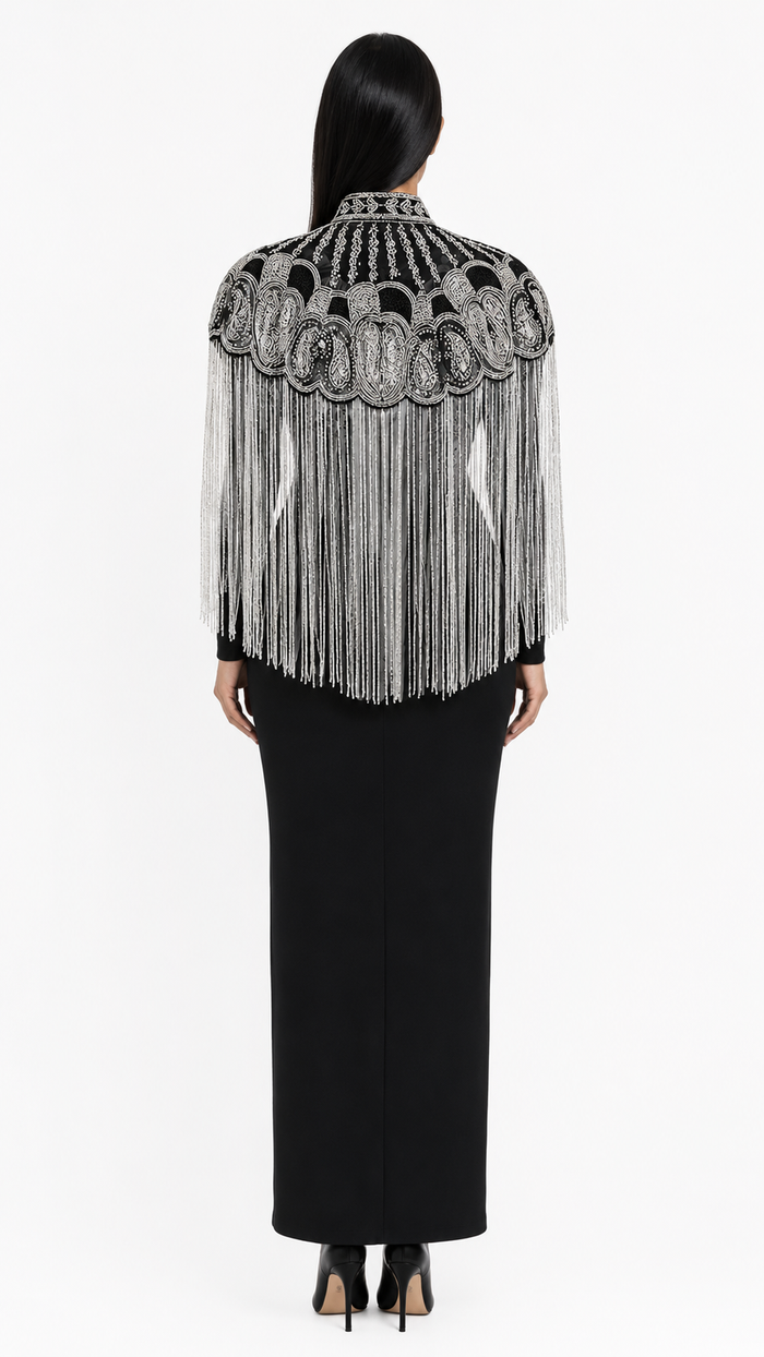 Gold Embellished Fringe Statement Accessory – AURELIA