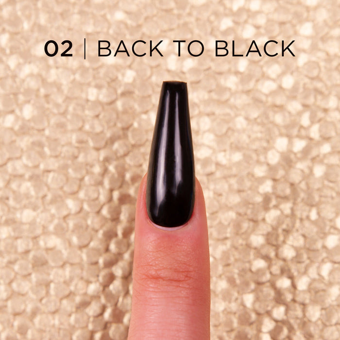 Gotti Nails Fusion Acrylic Powder | #002 Back To Black