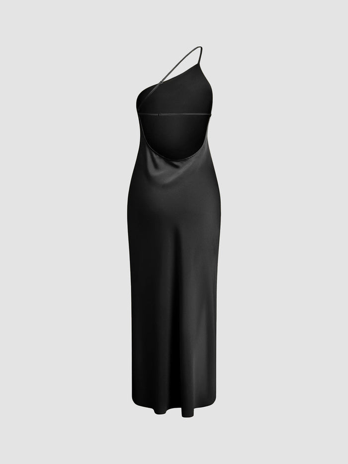 Grace - Elegant Women's Wedding Guest Dress with Halter Neck and Side Slit