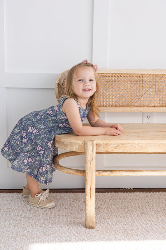 Grey Printed Tiered Shift Dress DRESS Yo Baby India