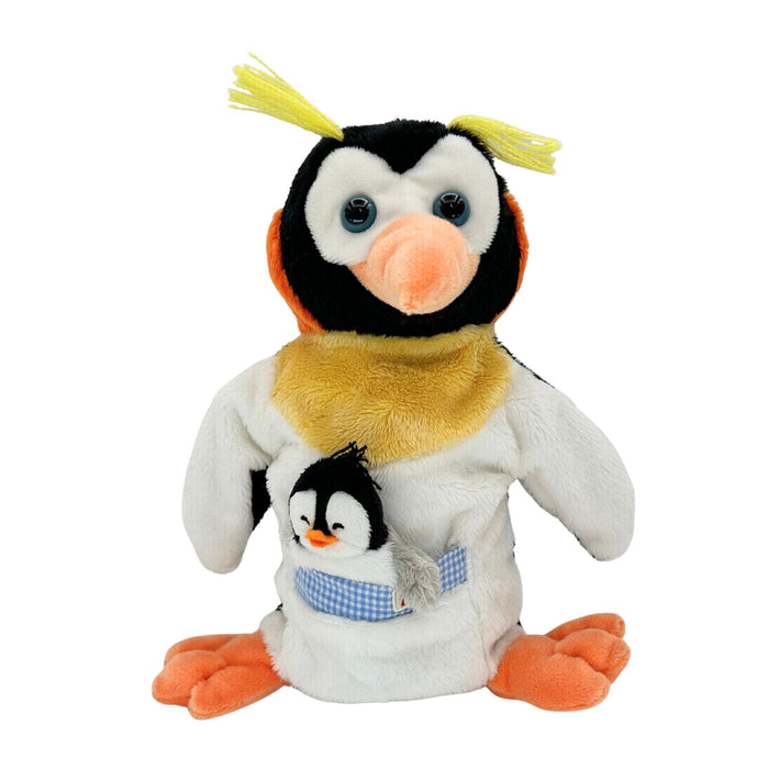 Hand Puppet Penguin with Baby