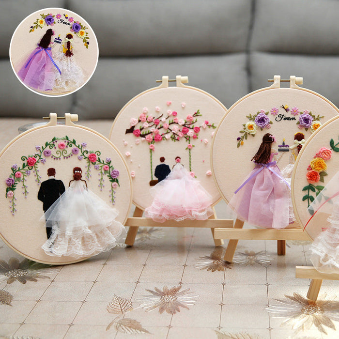 Handmade DIY Embroidery Love Friendship Wall Art
