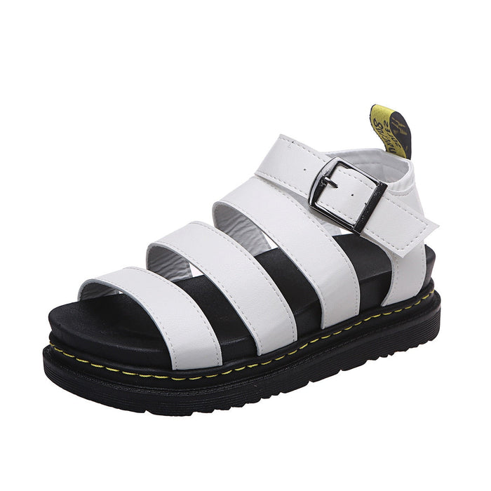 Harper - Trendy Women's Sandals with Platform Sole and Buckle Straps