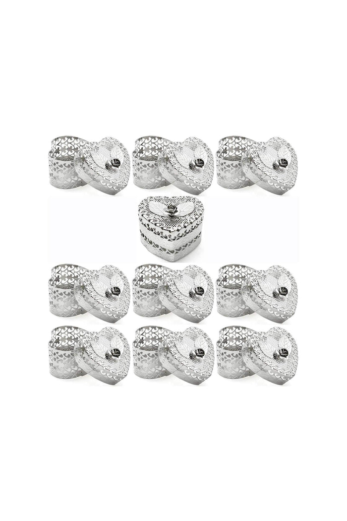 Heart Shape Trinket Boxes for Favors Treats Jewelries CGF0095 (Set of 6 pcs) - COCOMELODY