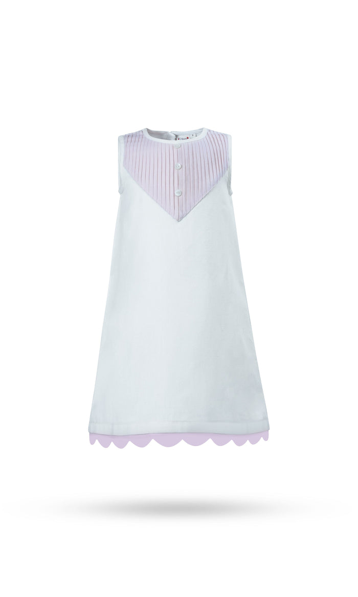 Heart Themed Pink Scalloped Dress dress & diaper cover Yo Baby Wholesale