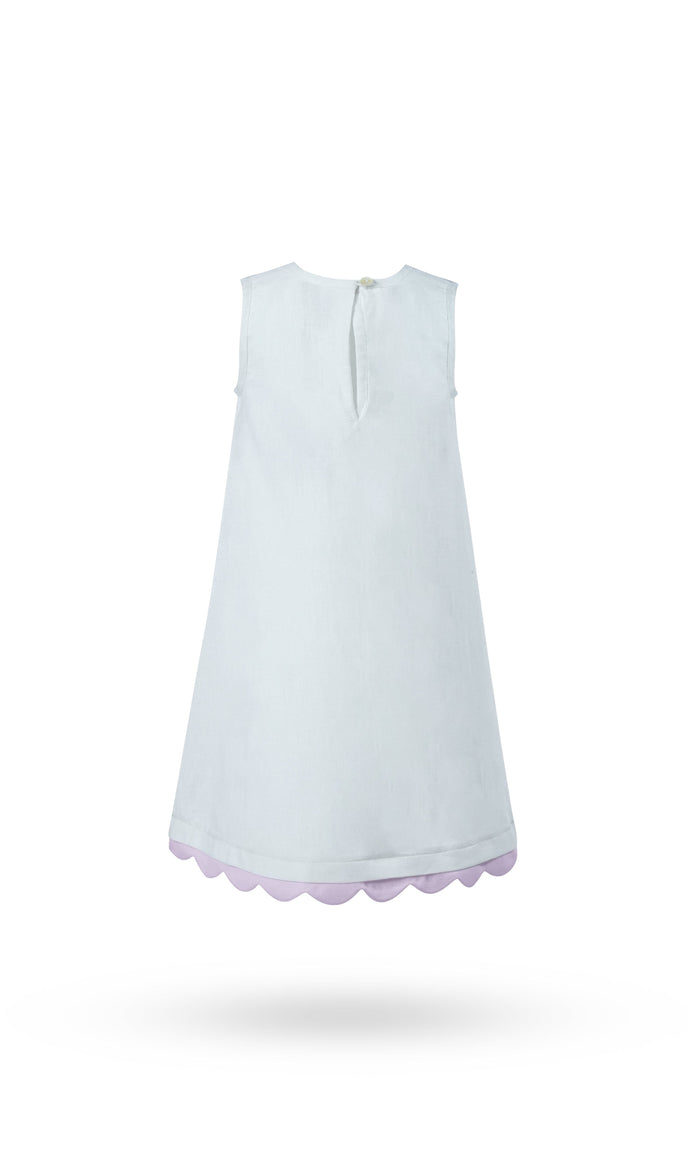 Heart Themed Pink Scalloped Dress dress & diaper cover Yo Baby Wholesale