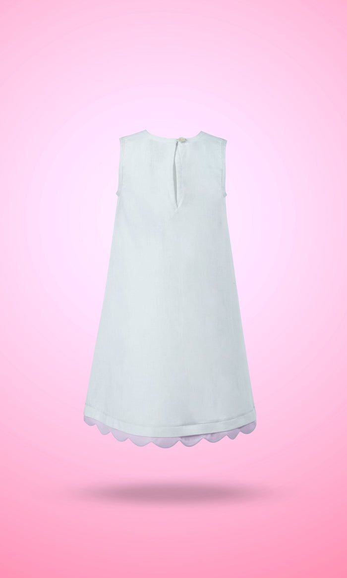 Heart Themed Pink Scalloped Dress dress & diaper cover Yo Baby Wholesale