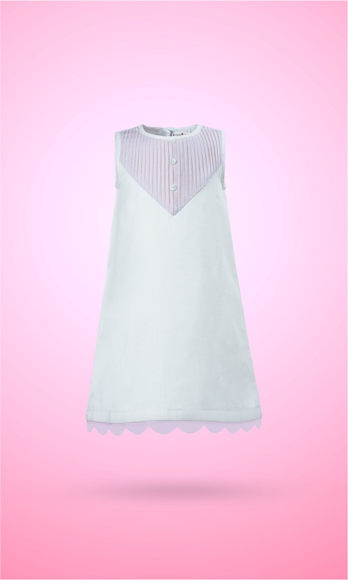Heart Themed Pink Scalloped Dress dress & diaper cover Yo Baby Wholesale