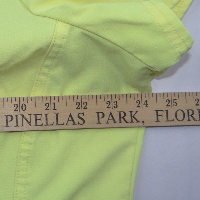 Heartsoul Break On Through Neon Lime Yellow V Neck Scrub Top Womens 2XL 2XG3