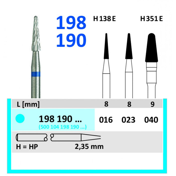 Horico Carbide Bur 198 190 016/ 138 E 104 016